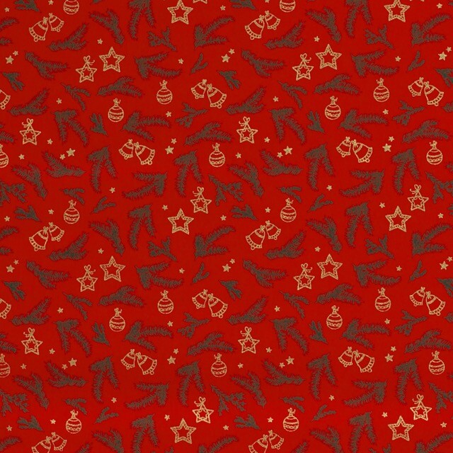 Baumwolle christmas dekoration rot/gold