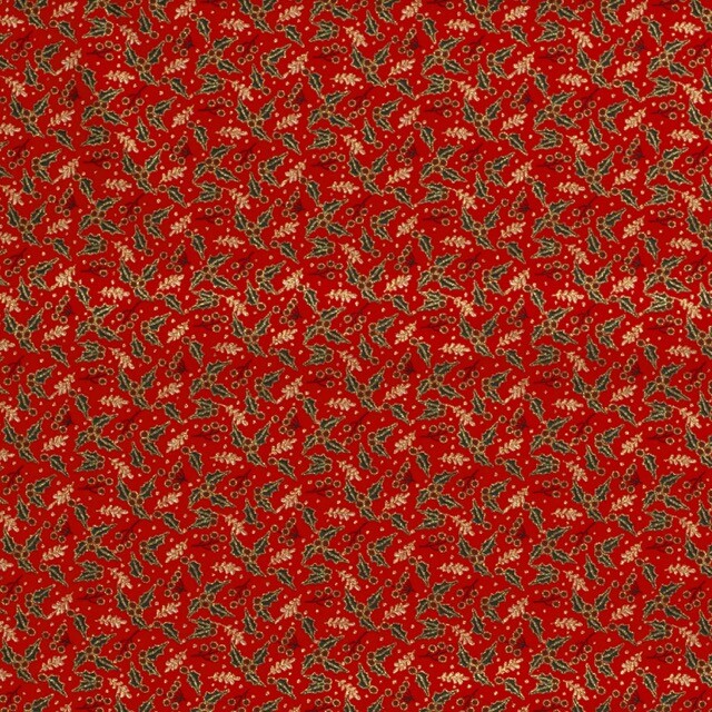 Baumwolle Christmas Kranz rot/gold