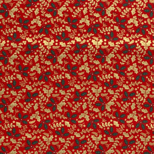 Baumwolle Christmas Kranz rot/gold