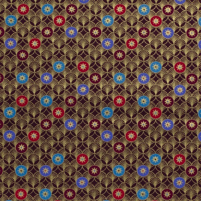 Baumwolle christmas sterne aubergine/gold