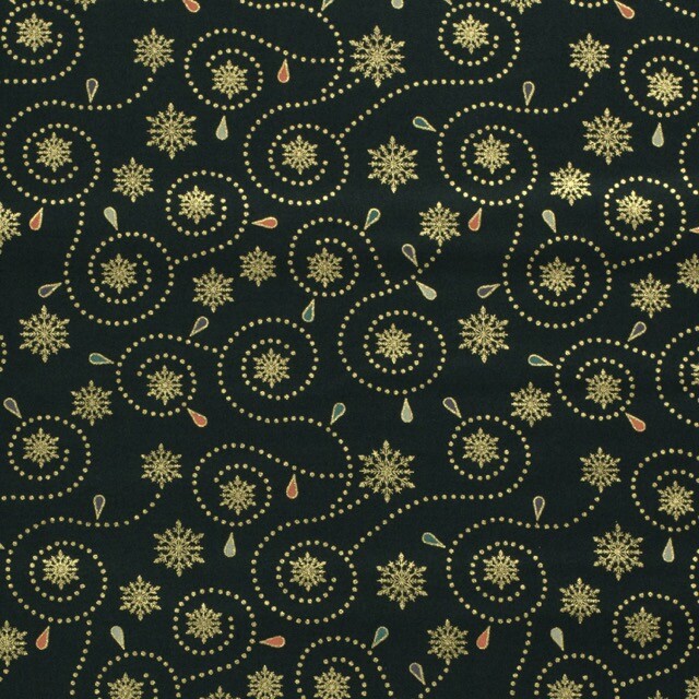 Baumwolle christmas ornamente grün/gold