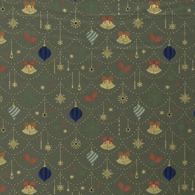 Baumwolle christmas schmuck grün/gold