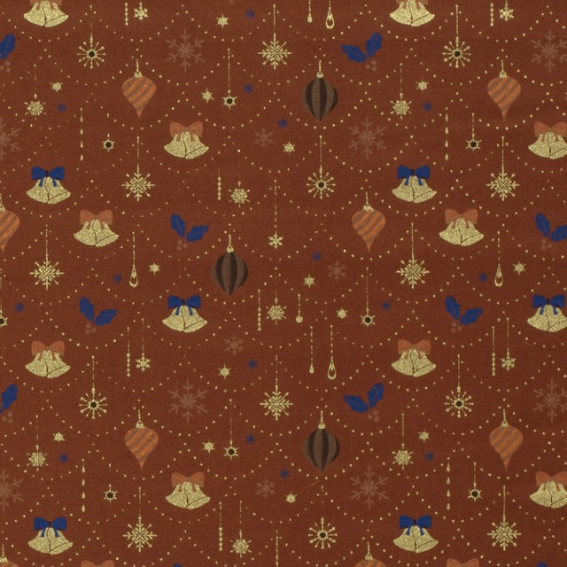 Baumwolle christmas schmuck brick/gold