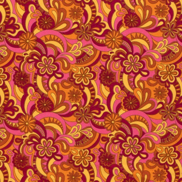 Burlington polyester blumen orange