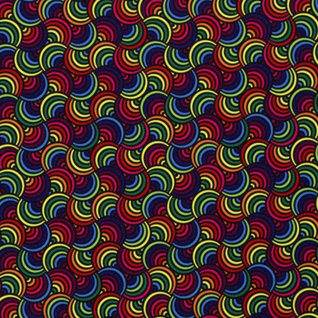 Burlington Polyester Kreise multicolor/schwarz