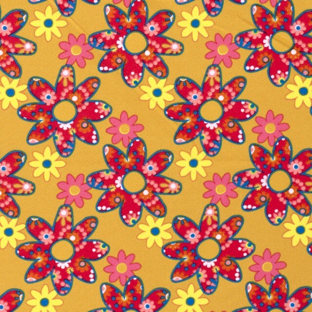 Burlington polyester blumen orange