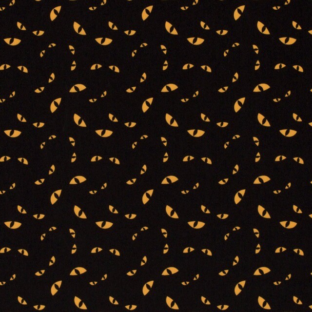 Weicher jersey-stoff augen folie schwarz/orange
