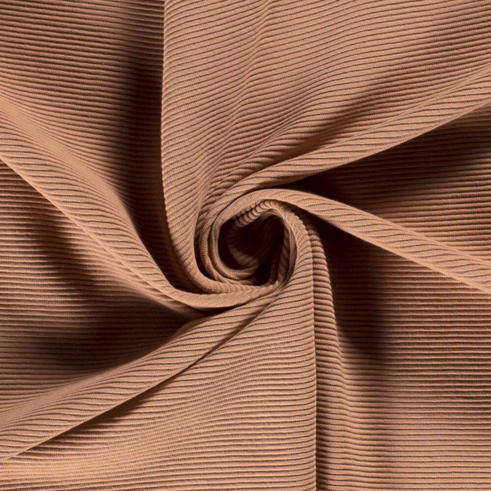 Ottoman Ripp-Jersey uni Koral