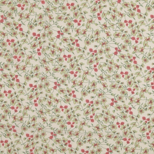 Viskose popeline blumen lime