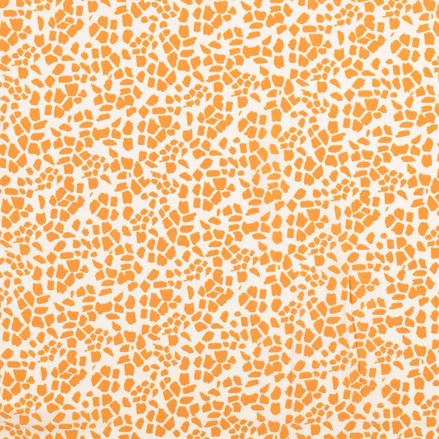 Viskose popeline giraffenhaut orange/weiß