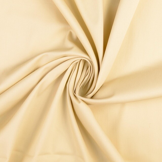 Baumwolle satin stretch uni beige
