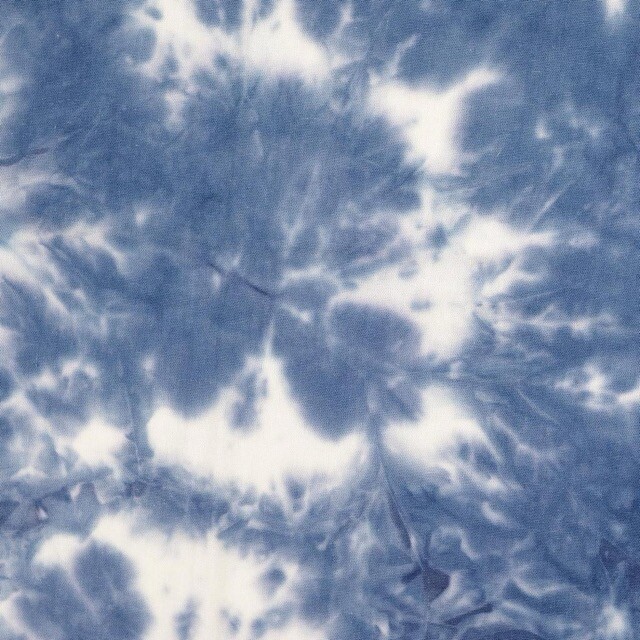 Viskose leinen batik jeansblau