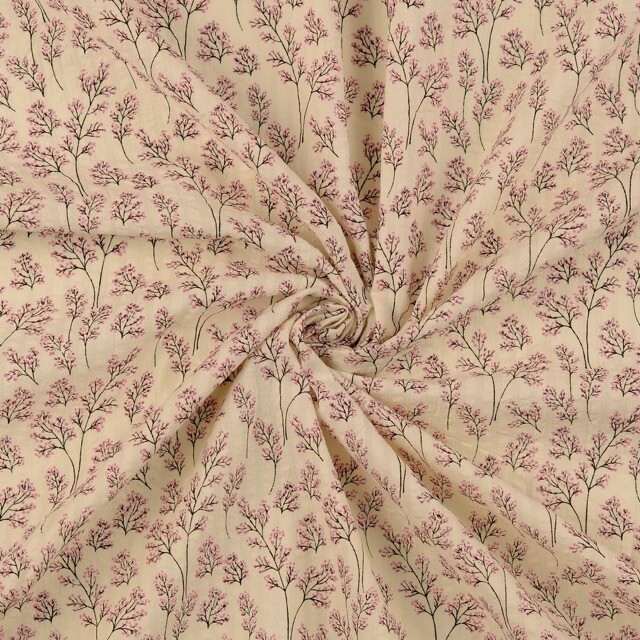 Seersucker vintage blumen rosa