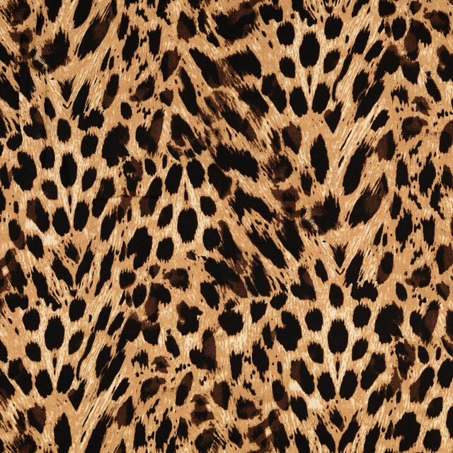 Viskose Satin Tierfelle beige