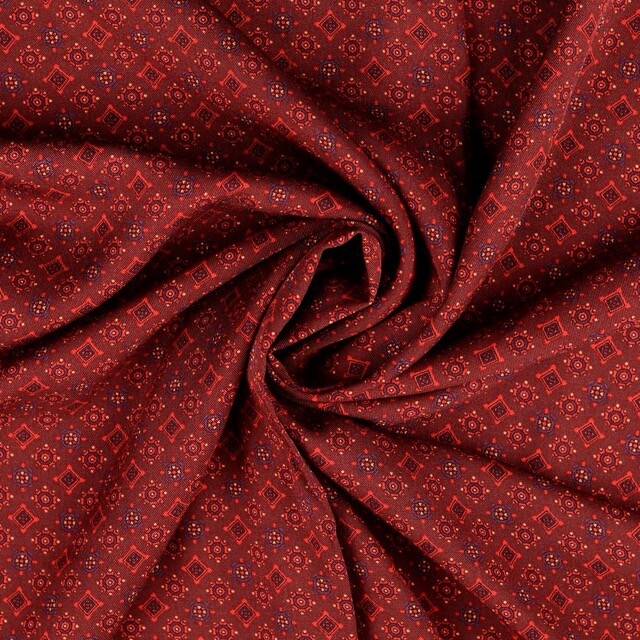Viskose twill batik bordeaux