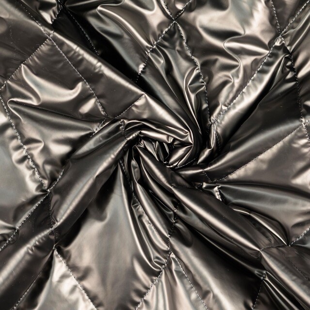 Stepper wattiert metallic silber