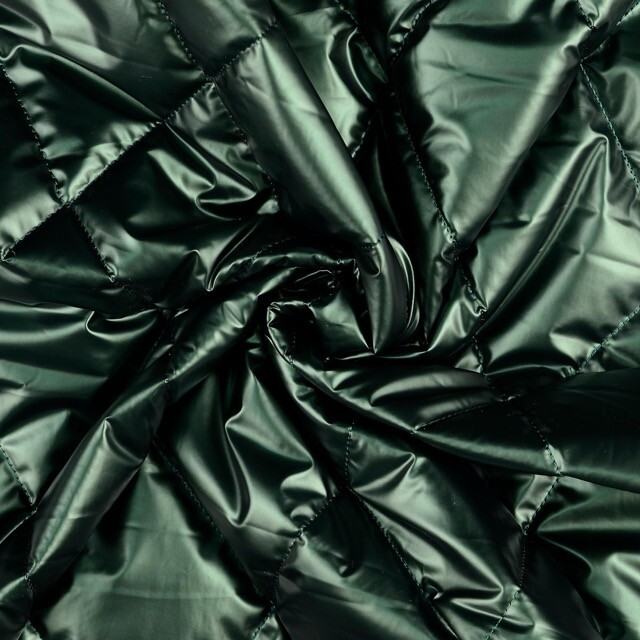 Stepper wattiert metallic tannengrün