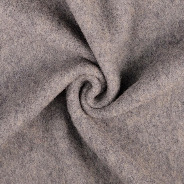 Wollfleece Uni grau