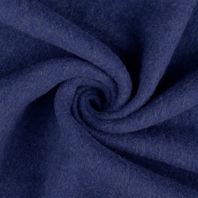 Wollfleece Uni dunkelblau