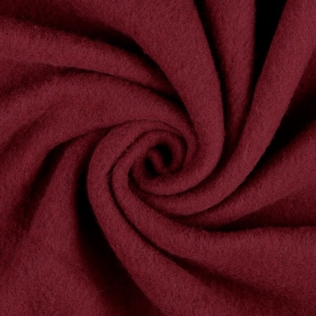 Wollfleece Uni bordeaux