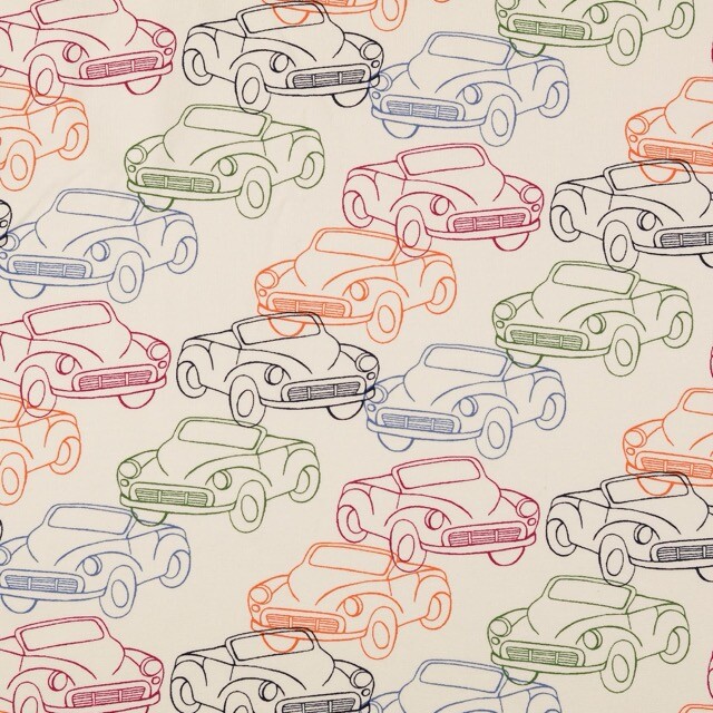 Sweat/french terry angeraut fahrzeuge weiß