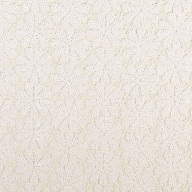 Spitze pailletten blumen weiß