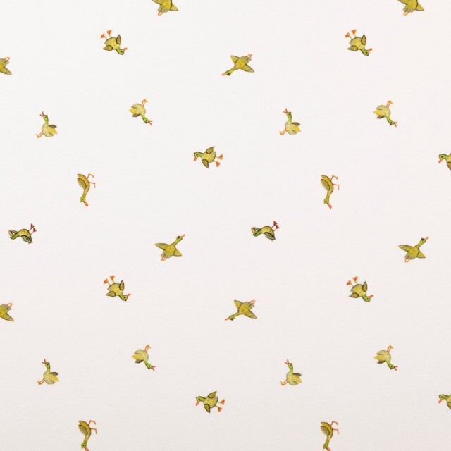 Baumwolljersey digitaldruck ente weiß