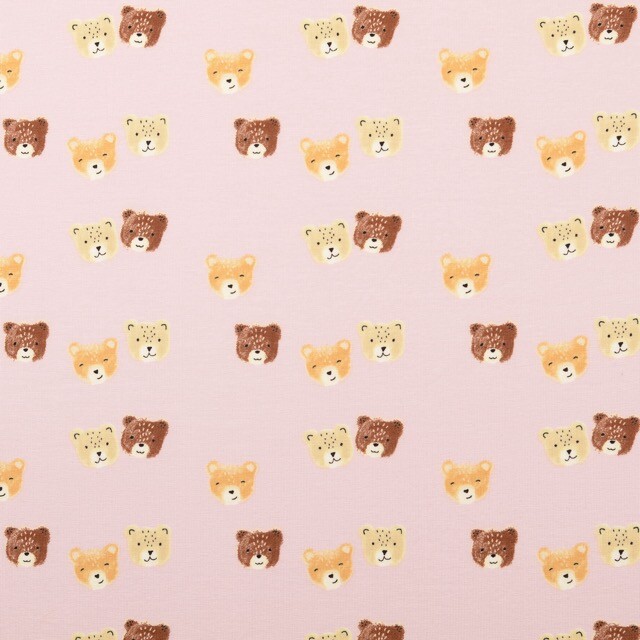 Baumwolljersey bären hellrosa