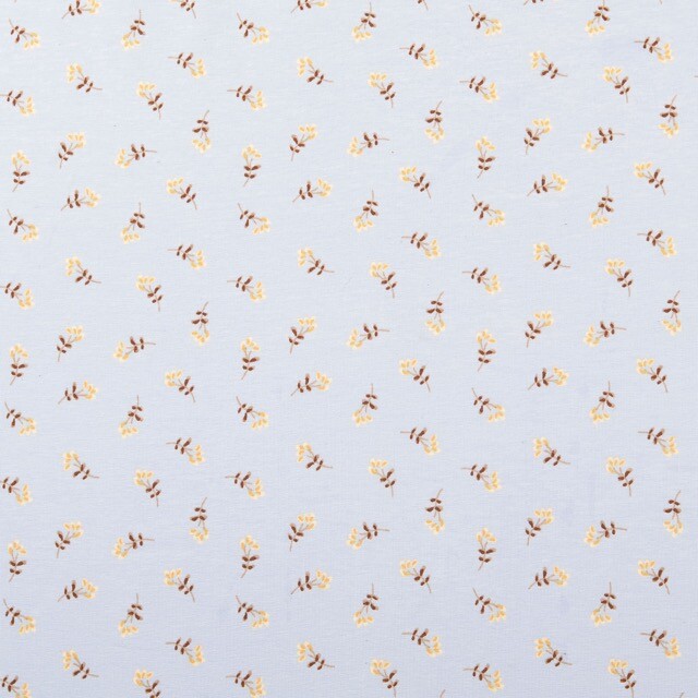 Baumwolljersey blumen himmelblau