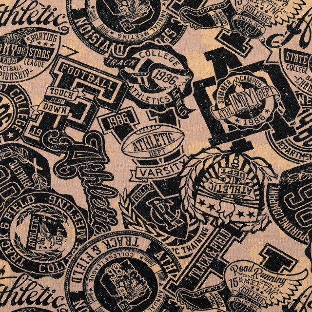 Sweat/french terry angeraut college schwarz