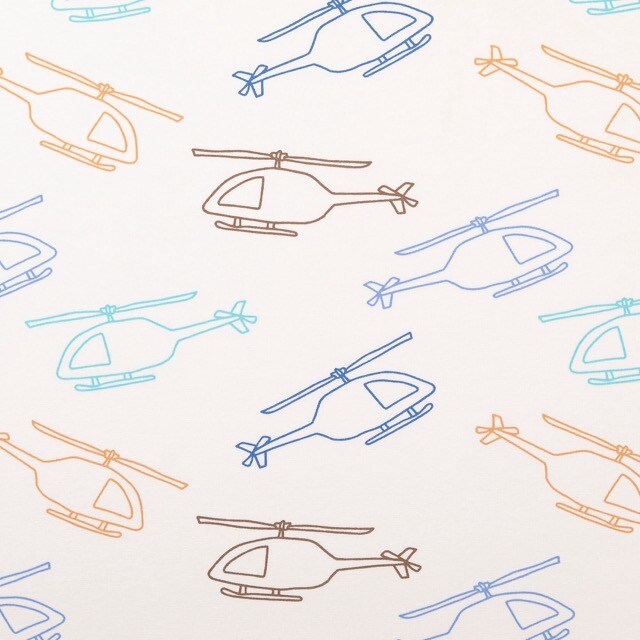 Baumwolljersey hubschrauber blau