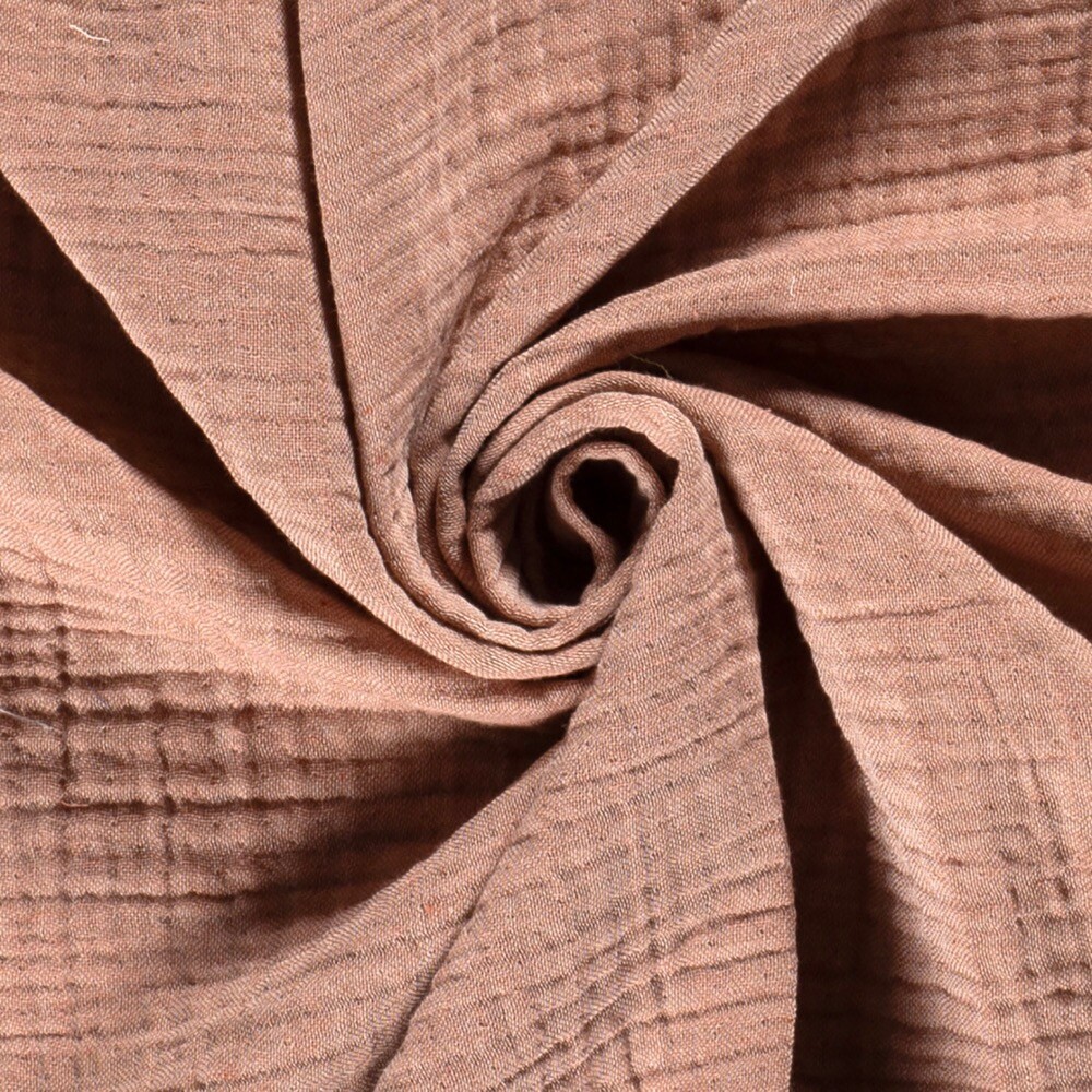 Musselin 4-lagig recycled uni rosa
