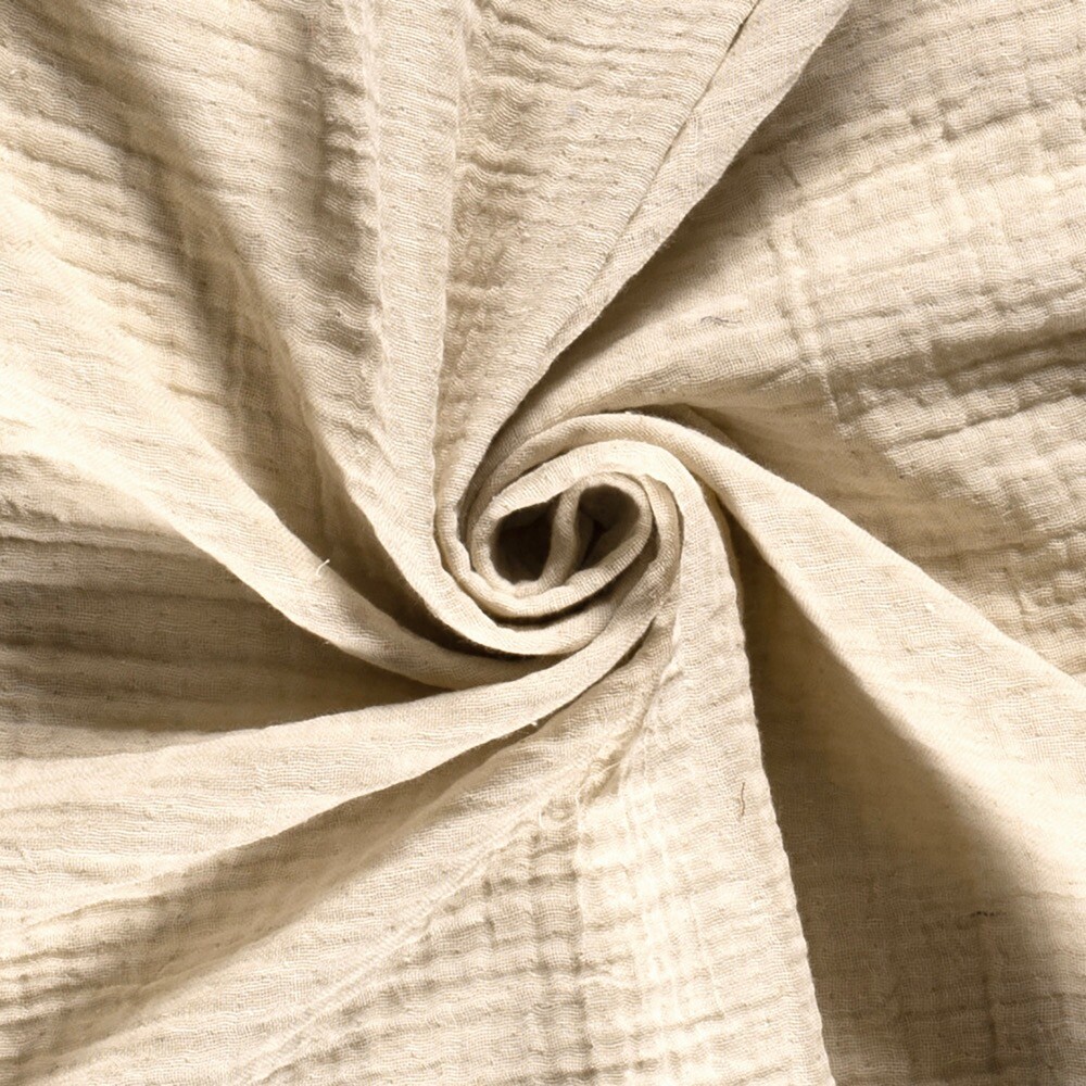 Musselin 4-lagig recycled Uni beige