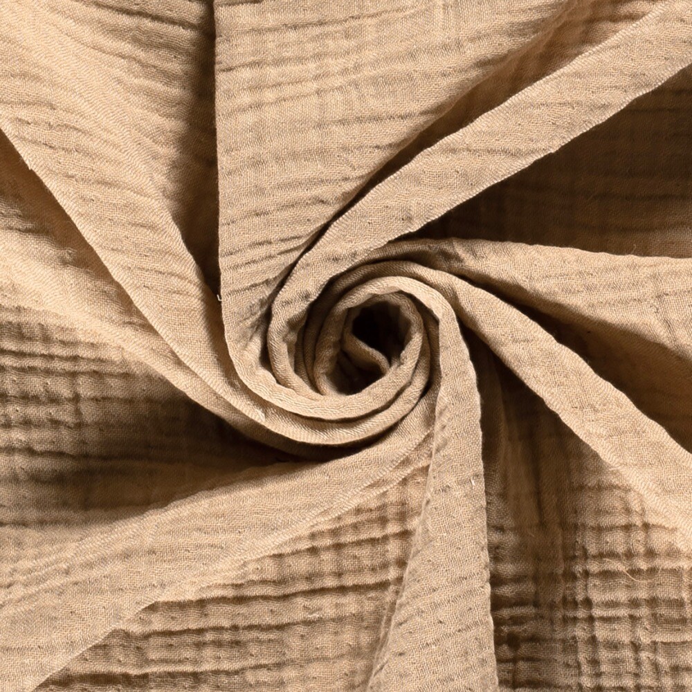 Musselin 4-lagig recycled Uni beige