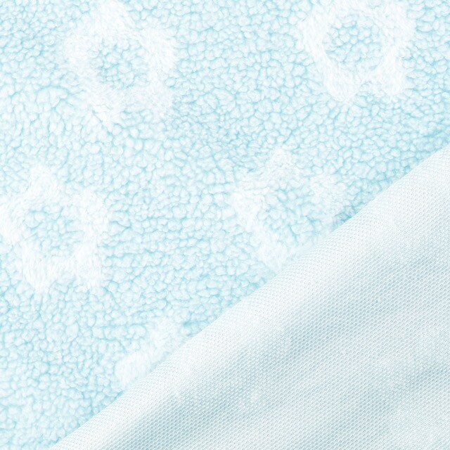 Teddy jacquard blumen hellblau