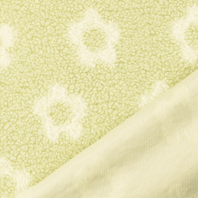 Teddy jacquard blumen hellgrün