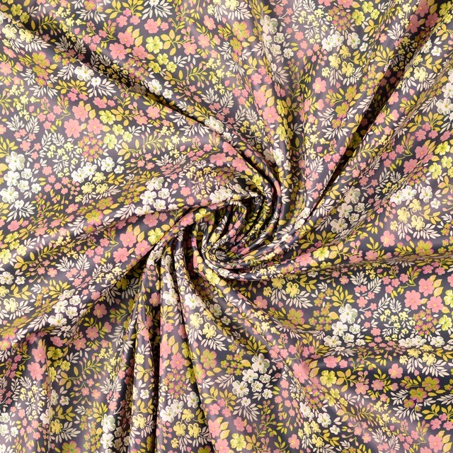 Regenjacke stoff digitaldruck blumen rosa