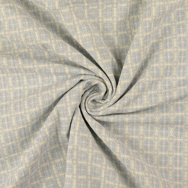 Seersucker geometrisch blau