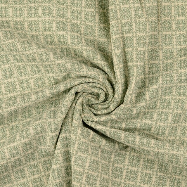 Seersucker geometrisch grün