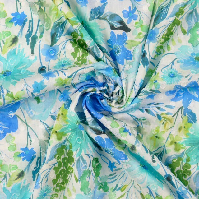 Baumwolle voile scherli digitaldruck blumen rosa