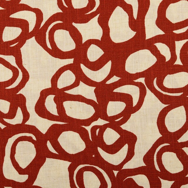 Viskose leinen bedruckt abstrakt bronze