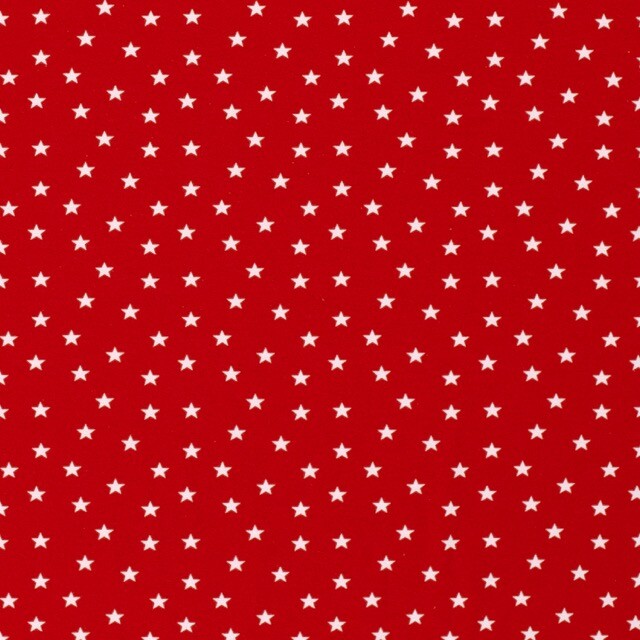 Baumwolljersey Sterne rot