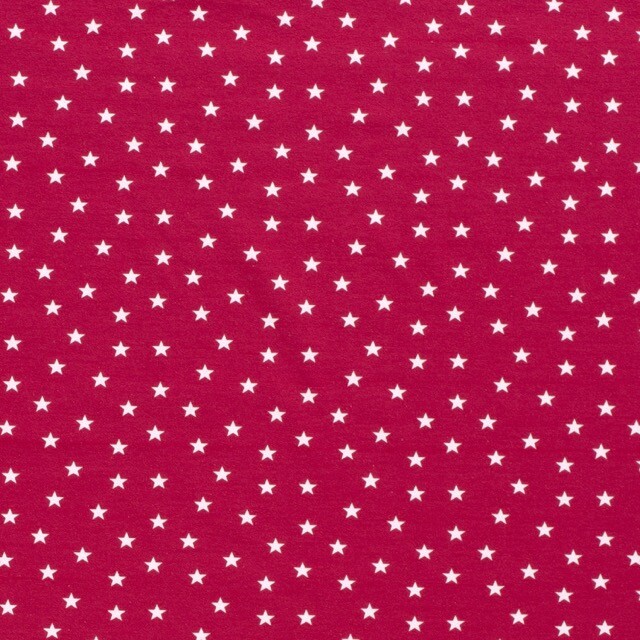 Baumwolljersey Sterne fuchsia