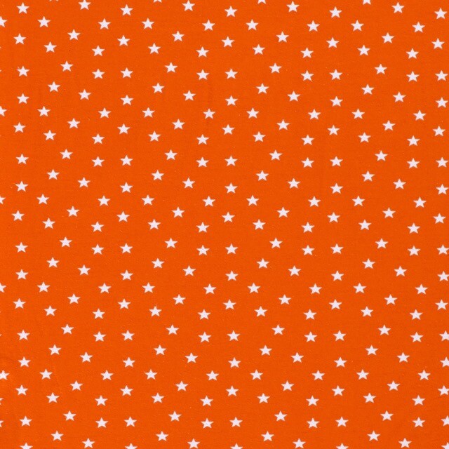 Baumwolljersey Sterne orange