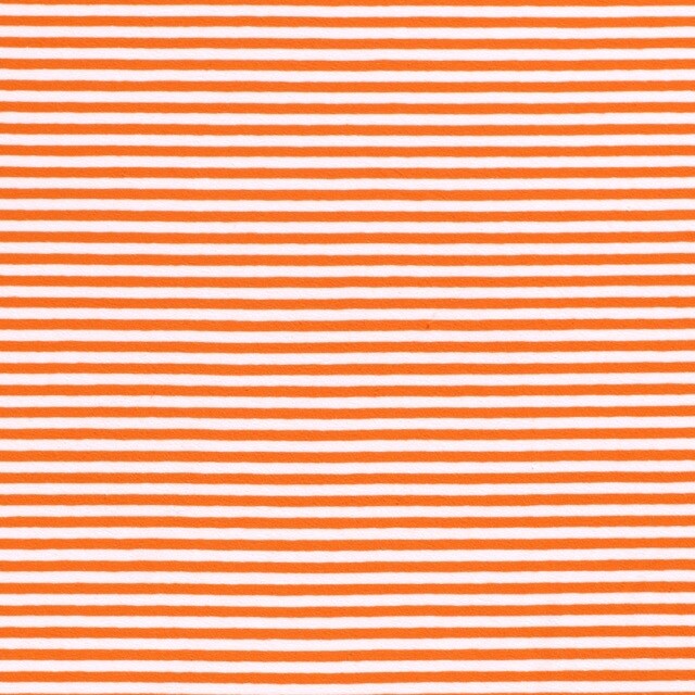 Baumwolljersey gestreift 5mm orange