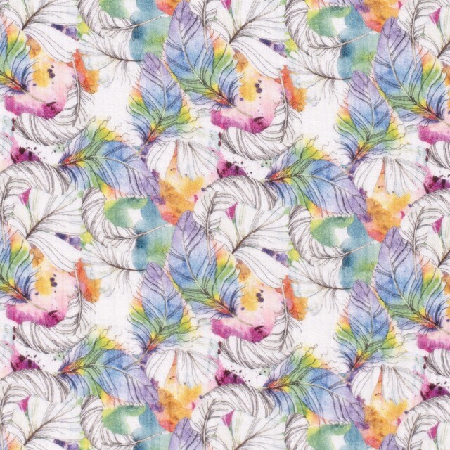 Baumwollmusselin federn weiß