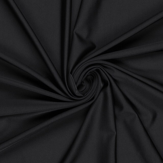 Schwimmanzug Jersey Uni schwarz