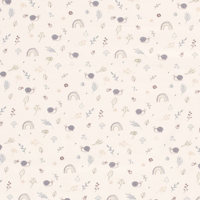 Baumwolljersey schnecken gebrochenes weiß