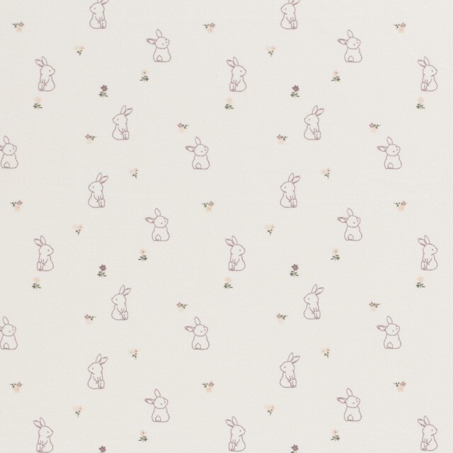 Baumwolljersey hasen gebrochenes weiß