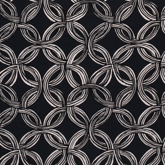 Viskose Nylon Krepp Kreise marine
